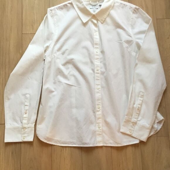 NWT Crown & Ivy L/S Women’s Cotton Blouse Sz L - Picture 2 of 7